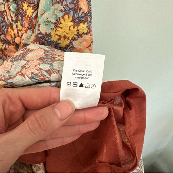 Veronica Beard Malgosia Floral Print Button Front Ruffle Midi Dress Sz 6 Cotton - Picture 12 of 16